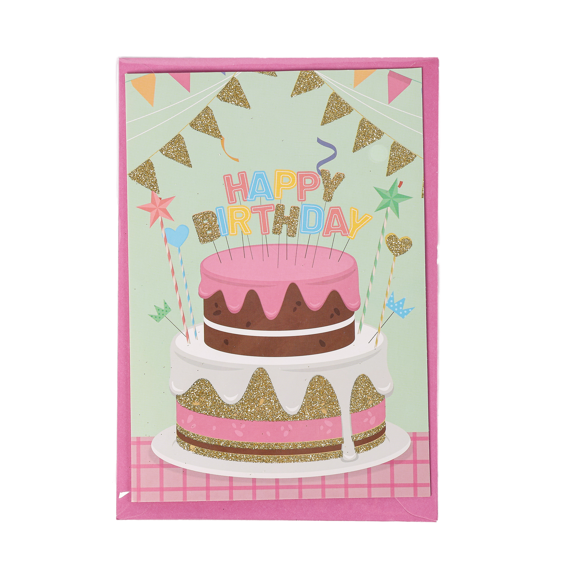Honeycomb Ball Cake Birthday Card BA018
